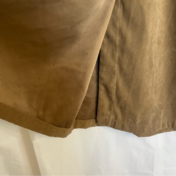 CHRISTOPHER & BANKS Women’s Tan Velvety Wrap Maxi Skirt Lined Size 10 - Picture 7 of 12